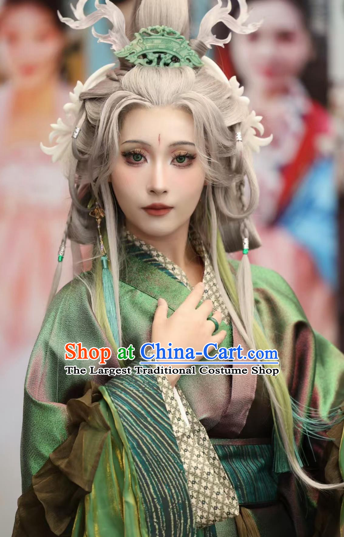 Canglong Deity Azure Dragon Four Symbols Immortal Womens Voluminous Hanfu Traditional Chinese Costumes