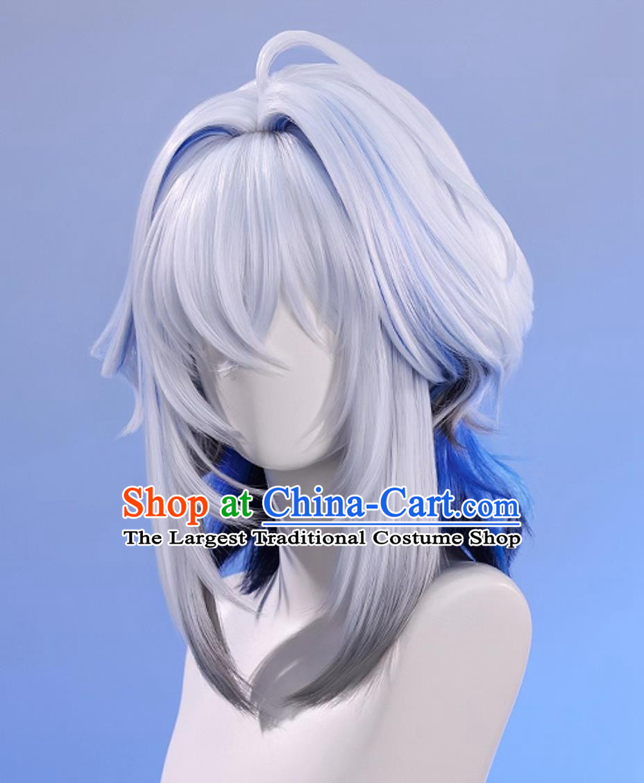 Wuthering Waves Jiyan Cosplay Wig Gradient Sideburns Hairpiece