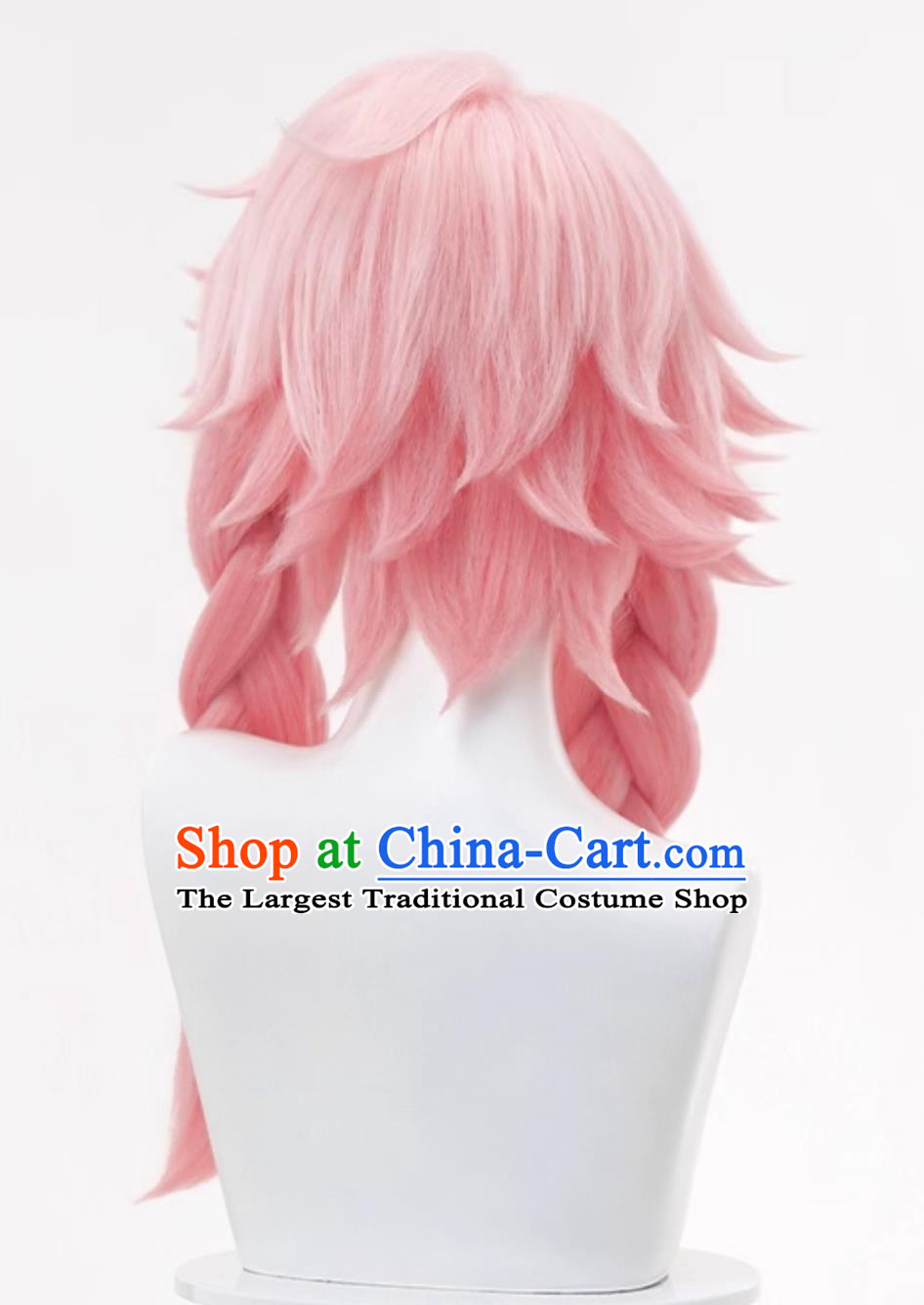 Honor Of Kings Yao Original Cosplay Wig Deer Spirit Guard Heart Teased Top Braid Pink Halloween Hairpiece