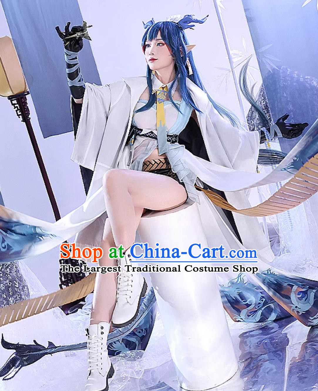 Arknights Cosplay Costume Ling Game Outfit Womens Wear Halloween Cosplay Dress