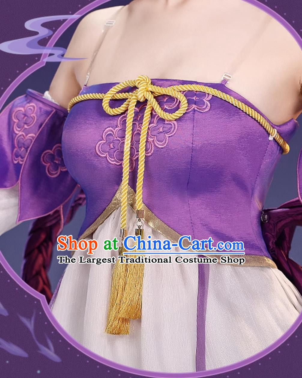 Honor Of Kings Cosplay Costume Xiao Qiao Lilac Knot Dress Cosplay Game Womens Clothing