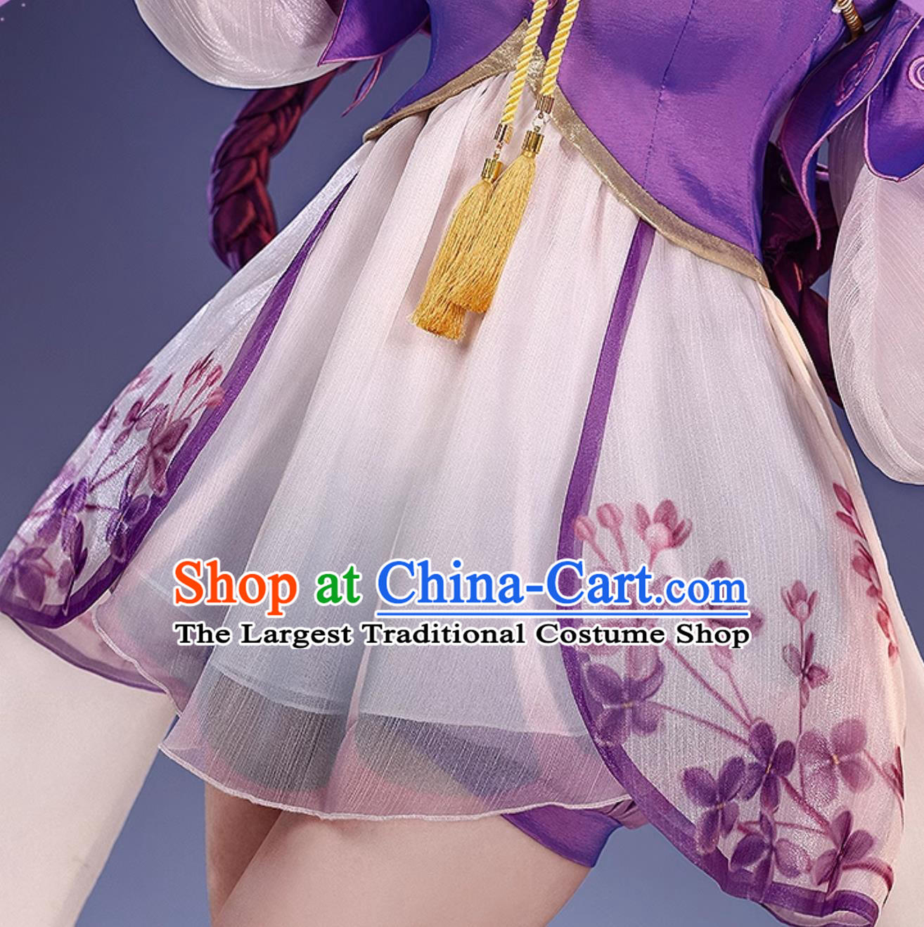 Honor Of Kings Cosplay Costume Xiao Qiao Lilac Knot Dress Cosplay Game Womens Clothing