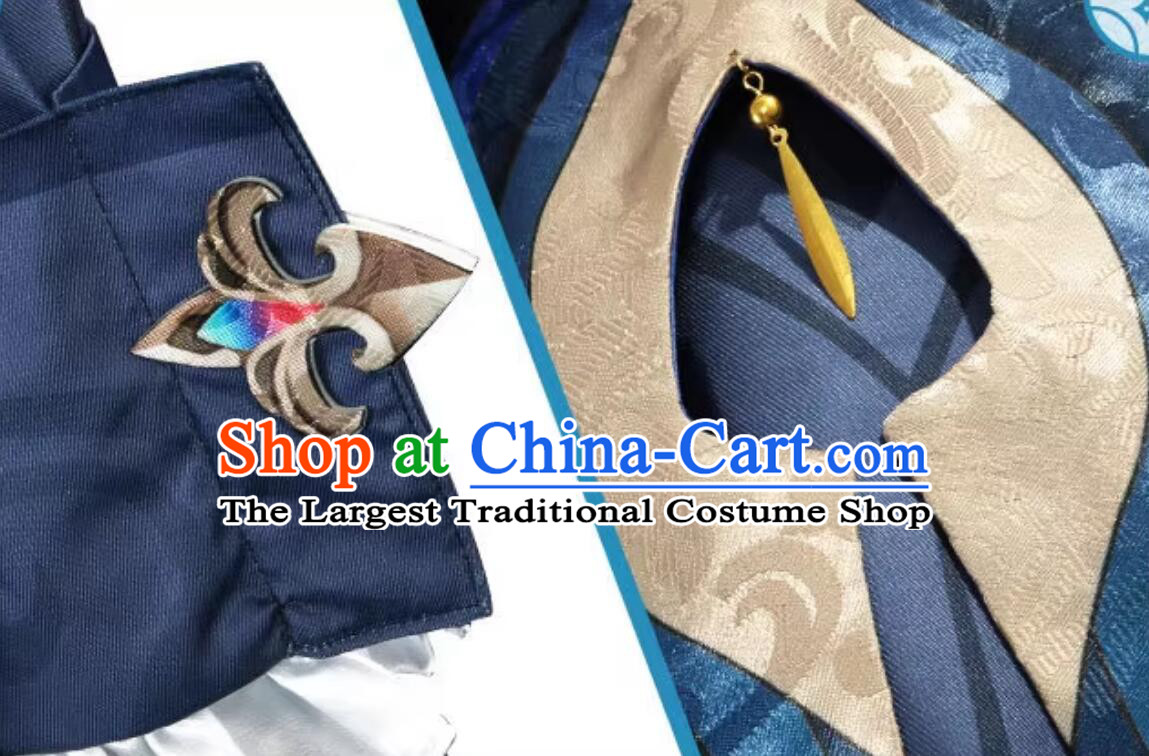 Genshin Impact Cosplay Fontaine Series Chief Justice Neuvillette Anime Game ACG Costume Role Play Outfit