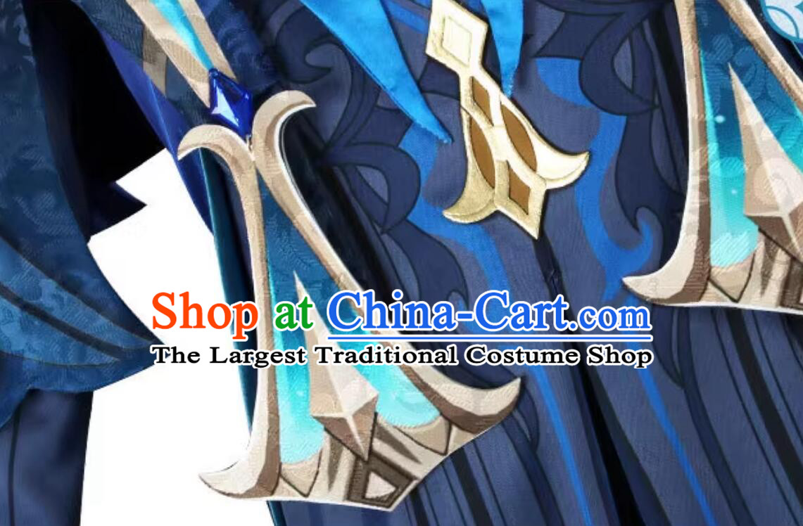 Genshin Impact Cosplay Fontaine Series Chief Justice Neuvillette Anime Game ACG Costume Role Play Outfit