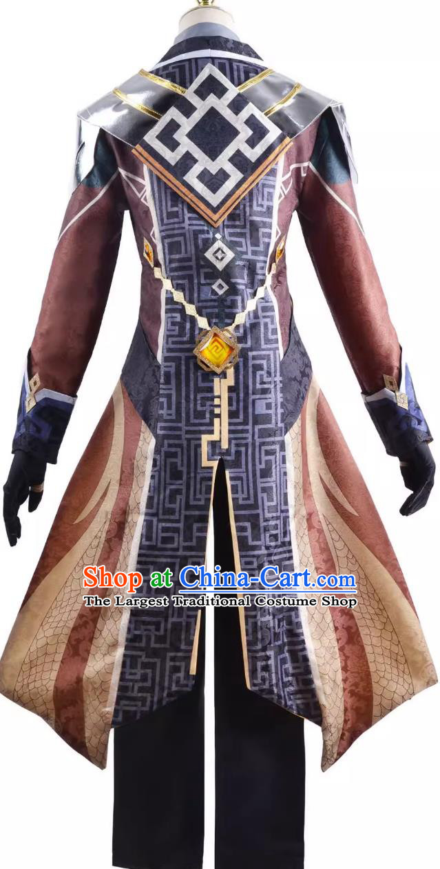 Genshin Impact Zhongli Cosplay Costume Anime Game Outfit Halloween Cosplay Clothing