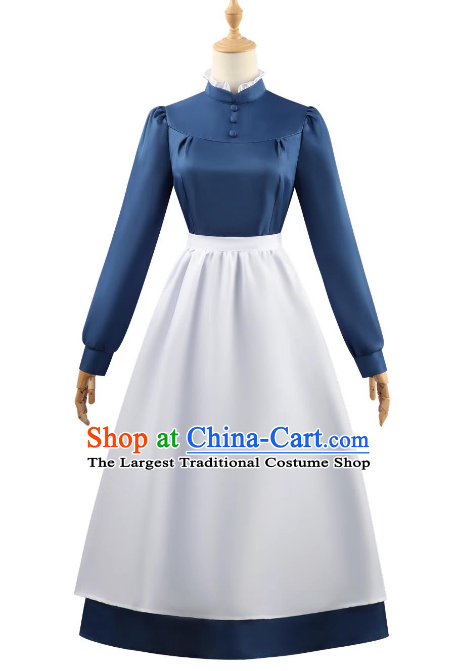 Howls Moving Castle Cosplay Costume Halloween Maid Servant Dress Sophie Cosplay Anime Clothing