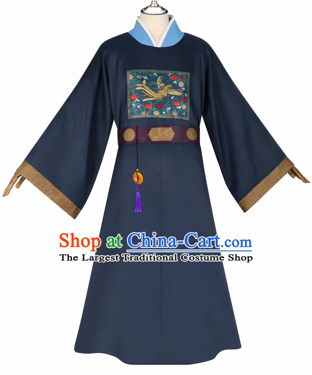 Apothecary Diaries Cosplay Costume Chinese Style Ren Shi Roleplay Anime Clothing Blue Official Attire