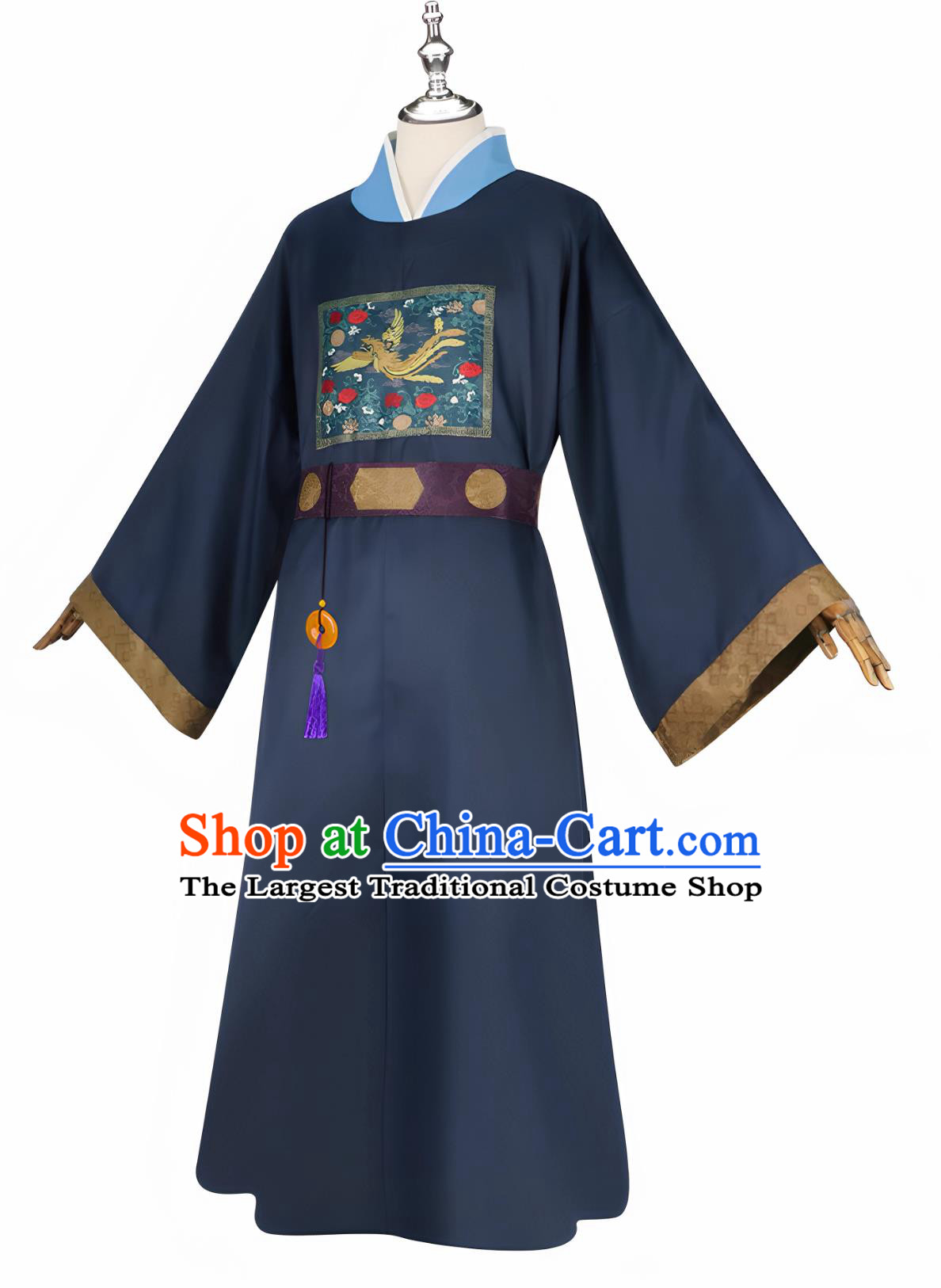 Apothecary Diaries Cosplay Costume Chinese Style Ren Shi Roleplay Anime Clothing Blue Official Attire