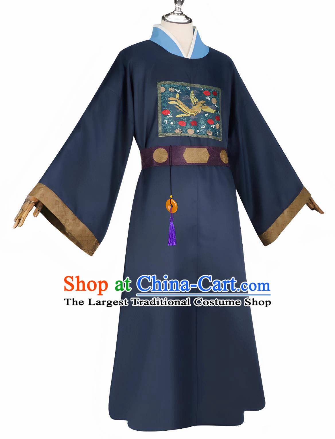 Apothecary Diaries Cosplay Costume Chinese Style Ren Shi Roleplay Anime Clothing Blue Official Attire