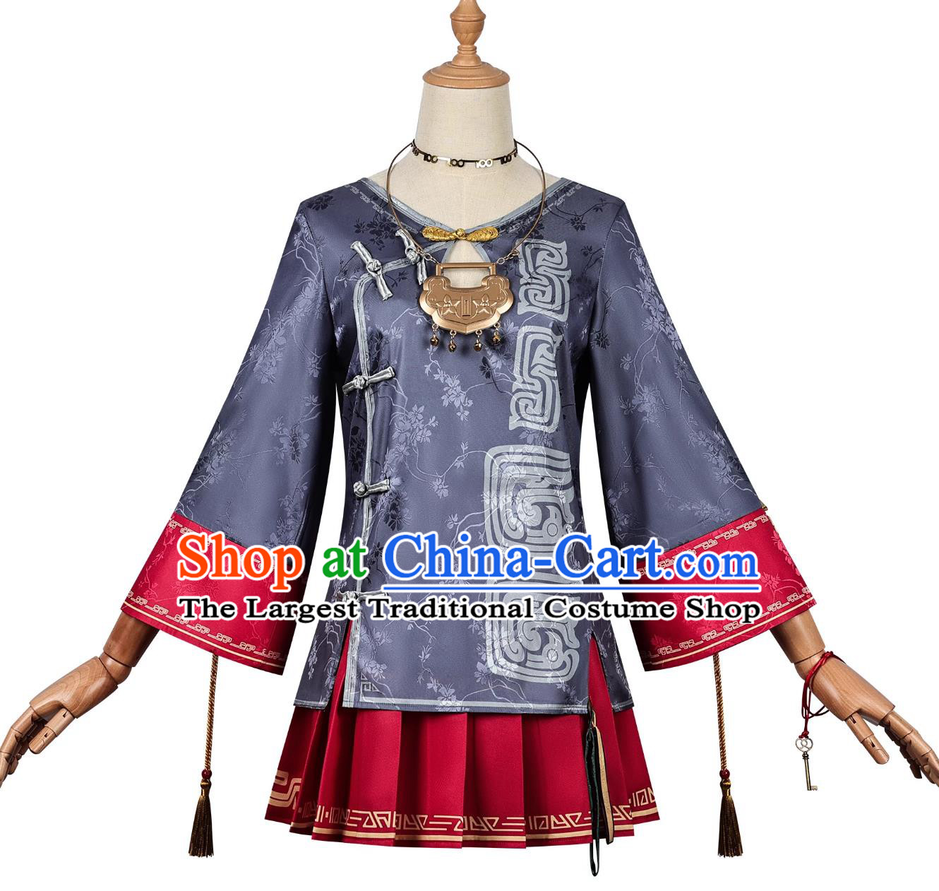Dragon Return Tide Cosplay Costume Traditional Chinese Style Longevity Lock Anime Game Clothing Halloween Attire