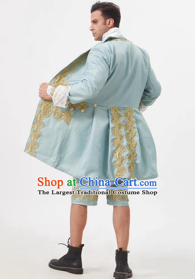 European Uk Court Noble Performance Attire Medieval England Stage Play Cosplay Prince Costume Lace Formalwear