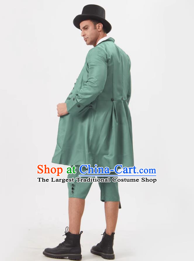 British Style Suit Cosplay Estate Owner Performance Costume UK Stage Noble Gentleman Green Uniform